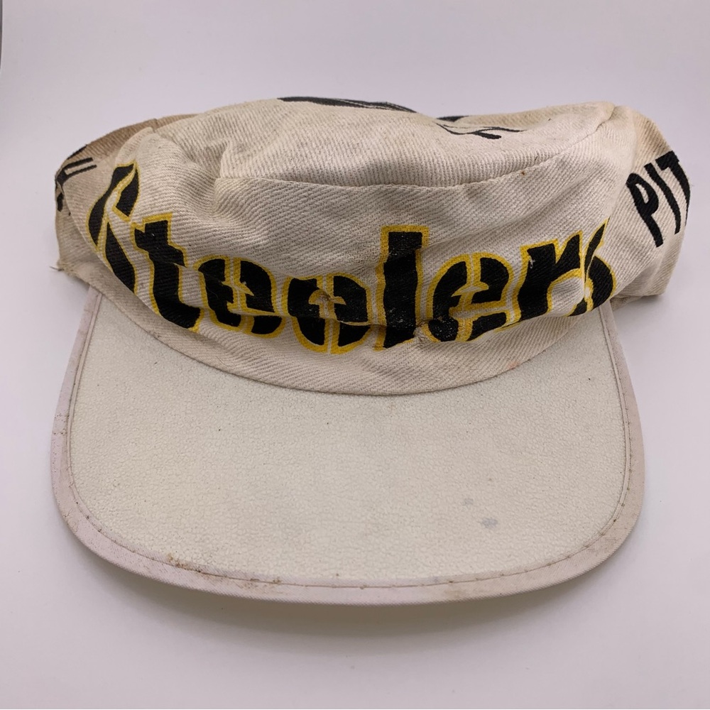 Vintage 80s Pittsburgh Steelers Painters Cap Hat Helmet Logo NFL Football